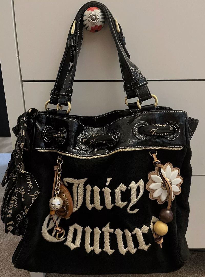 JUICY COUTURE Daisy Terry Cotton Tote Handbag & Wallet