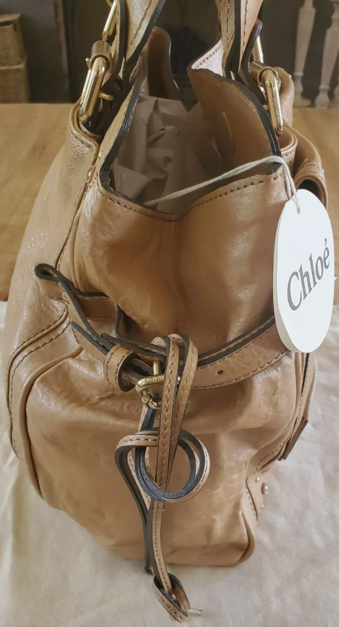 Chloe Paddington Tan Leather Shoulder Handbag