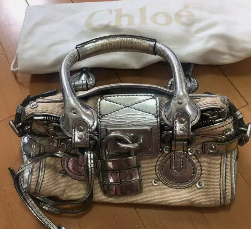 Chloe paddington handbag Shoulder Bag Cadena Padlock Key Leather